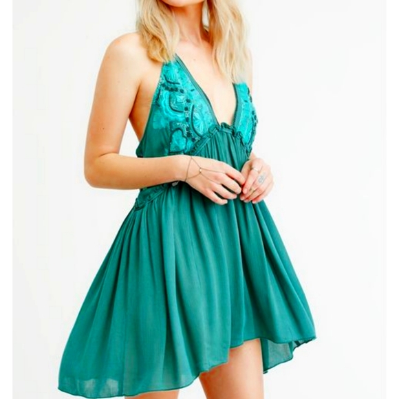 Free People Dresses & Skirts - Intimately free people bejeweled babe slip dress
